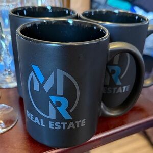 Black Coffee Mug set of 3